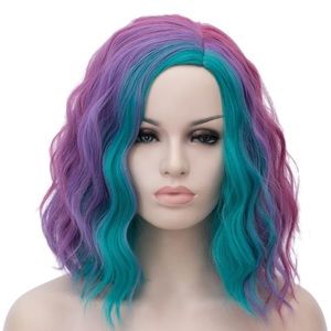 Multicolor Curly Synthetic Wig